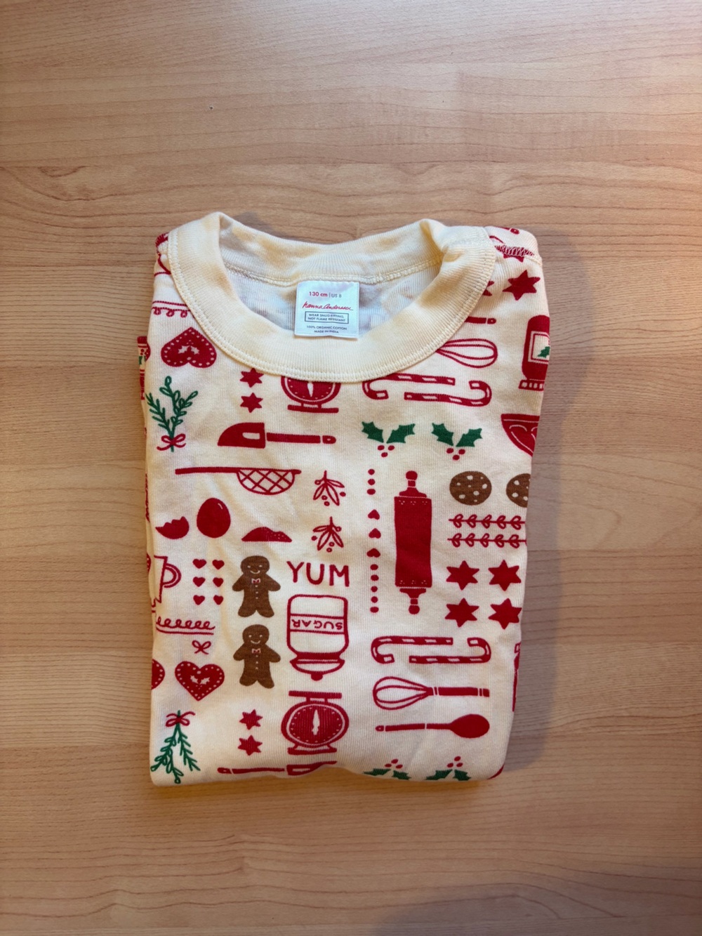 Hanna Andersson Organic Cotton Holiday Baking Theme Pajama Top